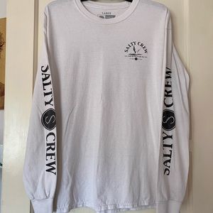 White Long Sleeve Salty Crew Graphic Shirt
